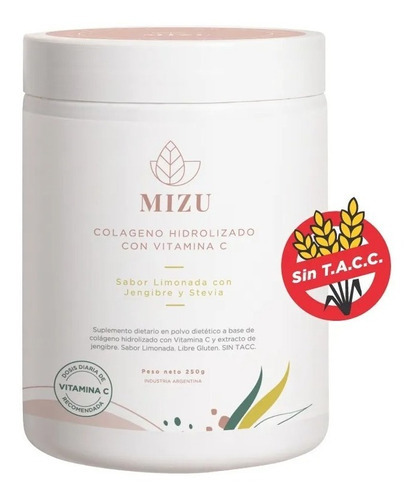 Mizu Suplemento Colágeno Con Vitamina C Classic 250g Sabor Limonada