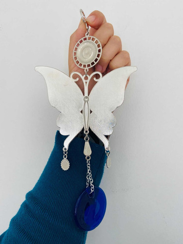 Imagen 2 de 6 de Adorno Pared Diseño Mariposa Ojo Turco 26 Cm