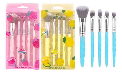 Brochas De Maquillaje Set De 5 Piezas Flower Secret