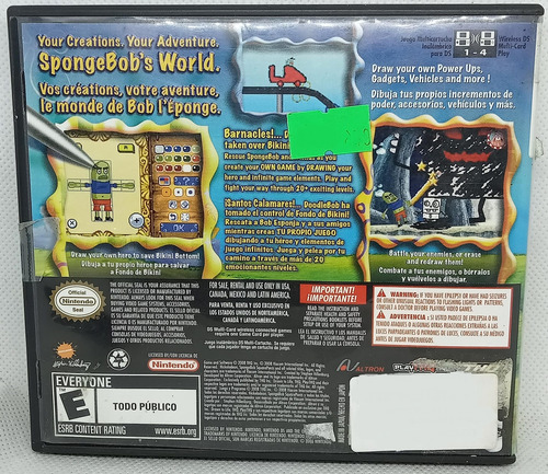 Drawn To Life Spongebob Squarepants Edition Nds Seminuevo (Usado)