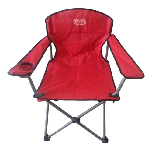 Sillón Plegable Rojo Con Funda Y Porta Vaso Camping Rodante