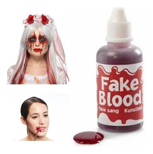 Sangre Falsa Artificial De Maquillaje Disfraz Halloween 