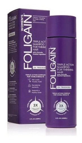 Shampoo Foligain 2% De Trioxidil-para Mulheres 236ml - Eua