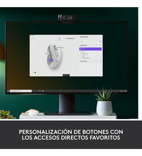 Mouse Inalámbrico Signature M650 Grande Color Blanco Crudo