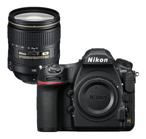  Nikon D850 24-120mm ED VR DSLR color  negro