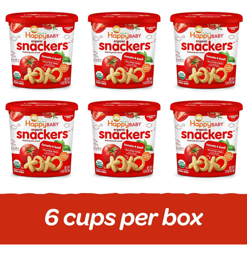 Happy Baby Snackers Orgánicos De Grano Horneado Para Bebés G