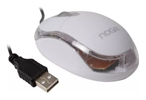 Mouse Óptico Usb Noga 611 Luminoso 800dpi 3 Botones Y Scroll