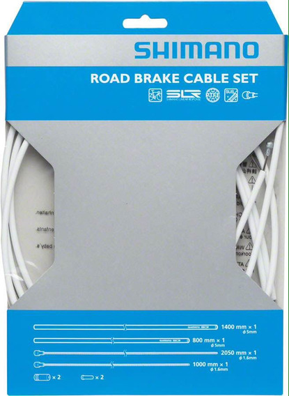 Blue Shimano Road PTFE Brake Cable and Housing Set