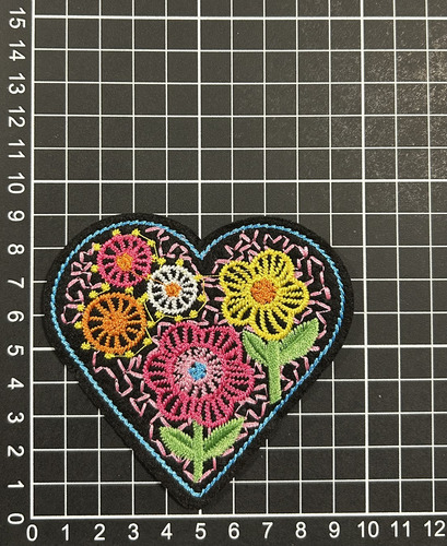2 Pz Parche Bordado Termoadhesivo De Corazón Pequeño