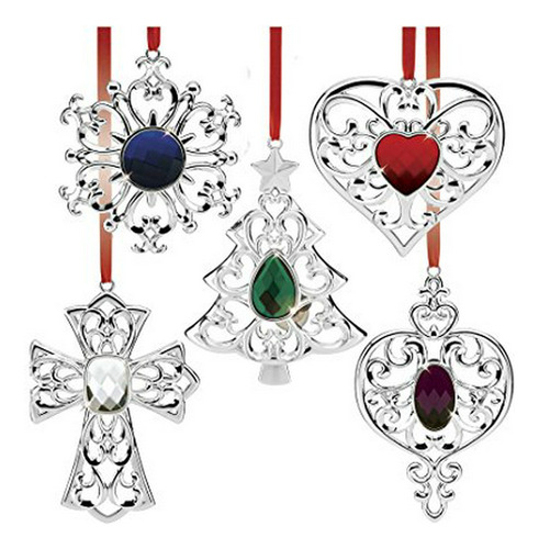 Lenox Conjunto De 5 Adornos Vacaciones Bejeweled