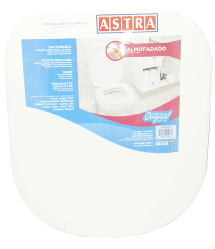 Assento Almofadado Astra Etna Icasa Branco Gelo