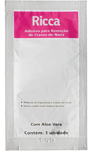 Fita Adesiva Para Retirar Cravos Do Nariz Com 3 Unidades Ricca