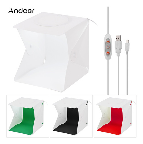 Andoer 22*23*24cm Plegable Estudio Luz Caja Led Foto