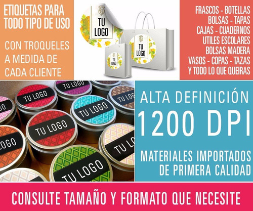 Calcos Autoadhesivos Stickers Etiquetas Resistentes Exterior Troquelados Especiales Formas Resistentes Agua Diseños Pvc