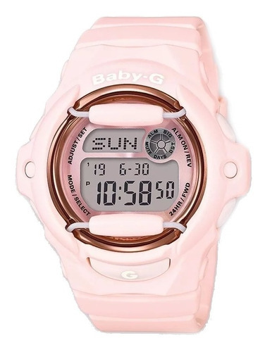 Reloj Casio Baby-g Bg-169g-4b Rosa Agente Oficial Casio Color Del Fondo Gris Color De La Malla Rosa Claro Color Del Bisel Ros