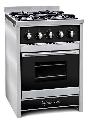 Cocina Horno Semi Industrial Tst Chiara 60 Cm Negra