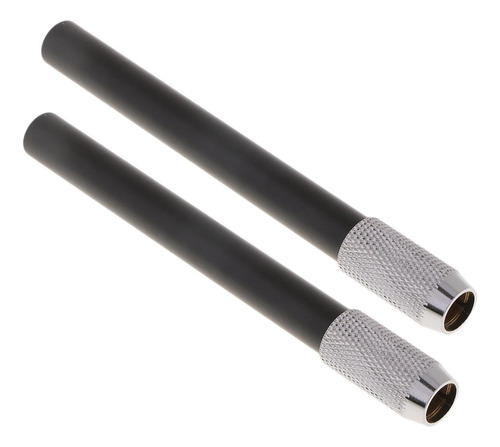 2x Metal Sola Cabeza Lápiz Extensor Titular Boceto Oficina