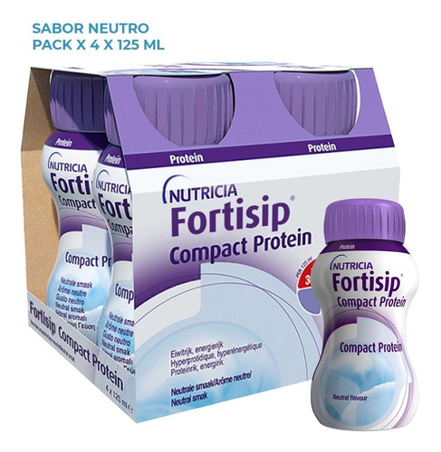 Fortisip Compact X 125 Ml Nutricion Pack X 4 U Sabor Neutro Sabor Neutro