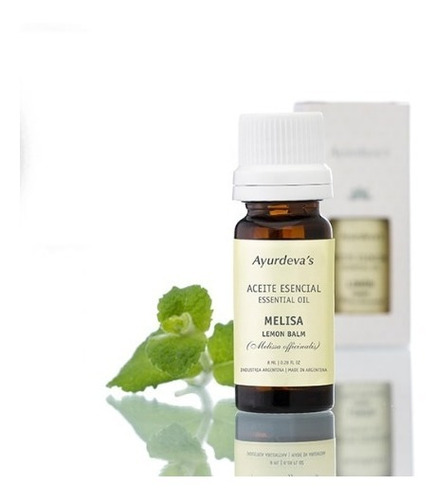 Aceite Esencial De Melisa Ayurdeva's 100% Puro Y Natural