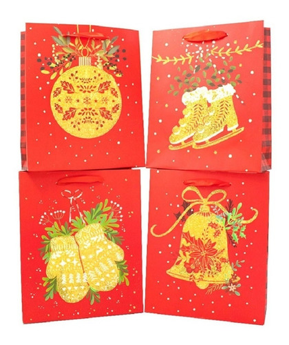 Bolsa De Regalo Navidad De Papel X 6 Cotillon Activarte