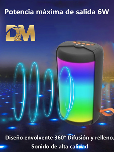 Ms2202 Bocina Portátil Bluetooth Inalambri, Usb, Aux, Sd, Fm