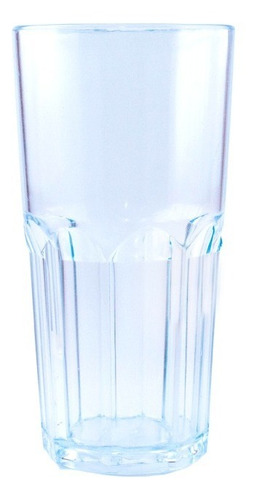 Vaso Facetado Simil Vidrio Plastico Duro 320 Cc. X 100 U.