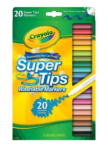 Marcadores Crayola Super Tips 20 Unidades