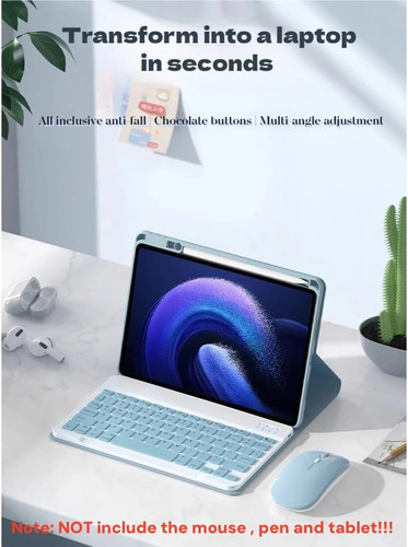Teclado Funda Nuwonaya, P/ Xiaomi Redmi Pad Se 11 , Morado