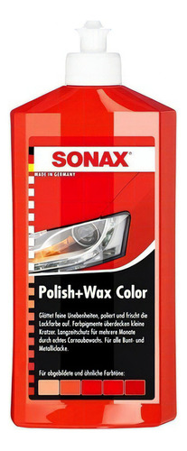 Sonax Polish & Wax Abrillantador Y Cera Color Rojo 500ml