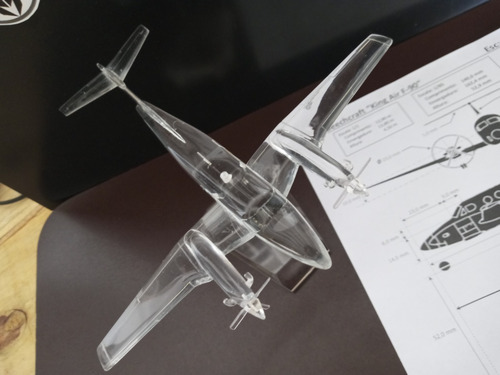 Aviao King Air F-90 Esc:1/85(14cm) Miniatura Maquet Presente