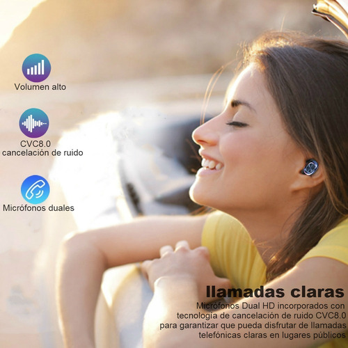 Audífonos Inalámbricos Bluetooth 5.0 Forone S9, Negro
