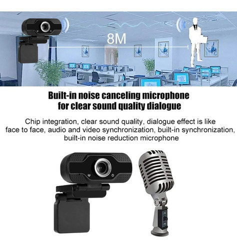 Imagen 5 de 10 de Cámara Web Full Hd 1080p Usb Con Micrófono