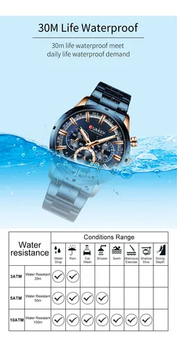 Reloj Curren 8355 Plateado / Azul Hombre