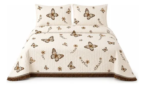 Colcha Cobre Leito Size King Piquet Hotel Sstextil Borboleta