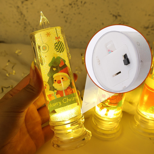 Lámpara De Noche Con Luz De Vela Led De Cristal, 10 Unidades