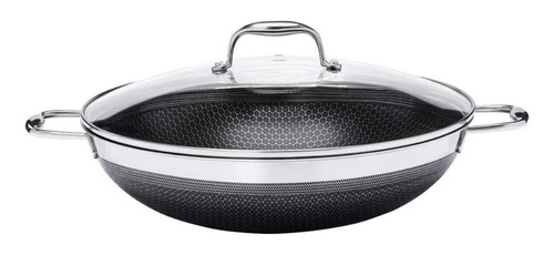 Panela Wok Em Aço Inox 34cm 5,9l Oxford Hive