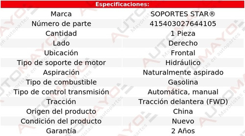 Soporte Tacón De Motor Del Der Tiida 1.8l 4 Cil 07-18