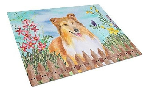 Caroline's Treasures Ck1282lcb Sheltie Spring Glass Cutt