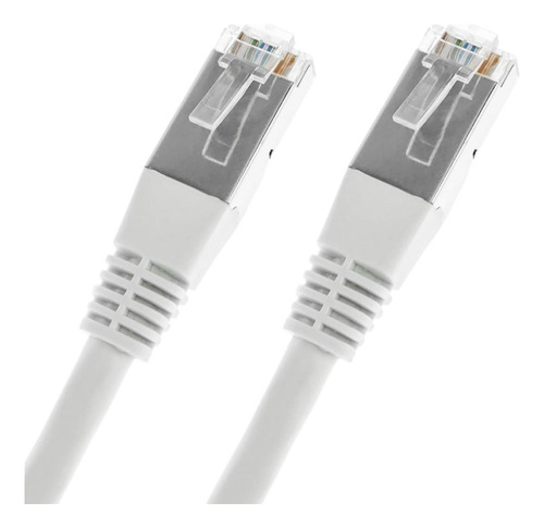 3 Mts Cat7 Sftp 10gbps Cable Red Ethernet Rj45 Color Blanco