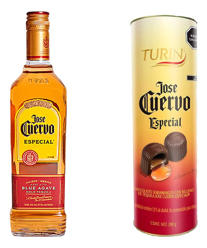 Tequila José Cuervo Especial 695ml + Chocolates Turín Cuervo