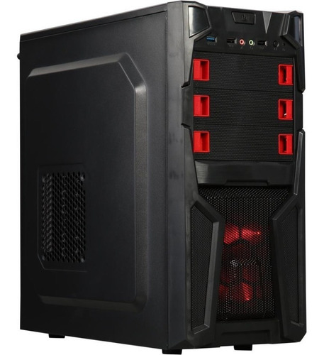 Chasis Case Diypc Solo-t2-r Black Usb 3.0 Atx Mid Tower 2fan