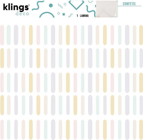 Imagen 2 de 3 de Vinilos Decorativos Confites Color Pastel Lineas Trama