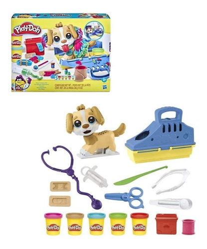 Massinha Play Doh Pet Shop Kit Veterinário 3+ F3639 Hasbro