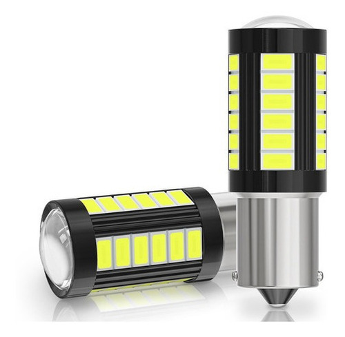 Par Ampolletas Led 1156 P21w Ba15s Luz Blanca 12v-24v 33 Led