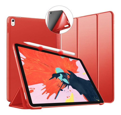 Funda Case Para iPad Pro 11 2018 A1980 A1934 Siliconado Rojo