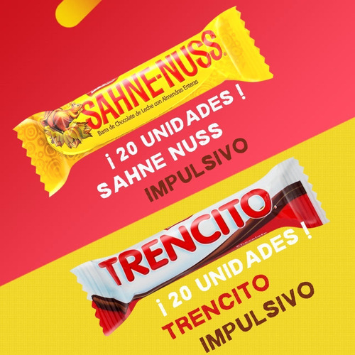 Imagen 2 de 4 de Chocolate Nestlé Sahne-nuss Impulsivo + Chocolate Trencito