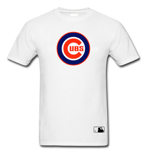 Playera Chicago Cubs  Beisbol Logo Colores, Manga Corta