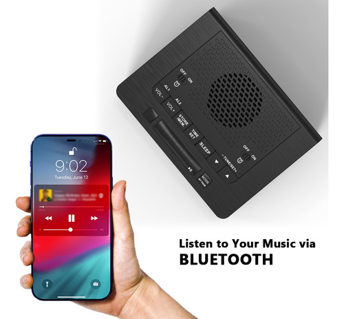 Reloj Despertador Digital Radio Fm Led Con Bocina Bluetooth 12h/24h Decor Hogar