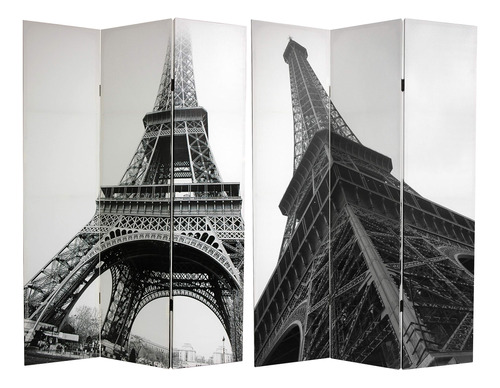 Oriental Muebles 6ft. Tall Doble Cara Torre Eiffel Lona Sepa