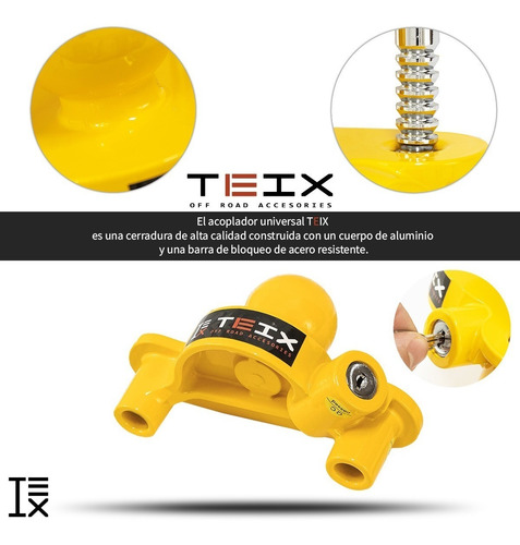 Imagen 7 de 10 de Candado De Colple Seguro Para Remolque Con Llave Marca Teix